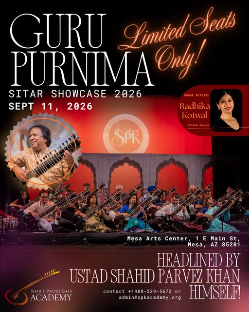 Poster for SPK Academy's Annual Sitar Showcase