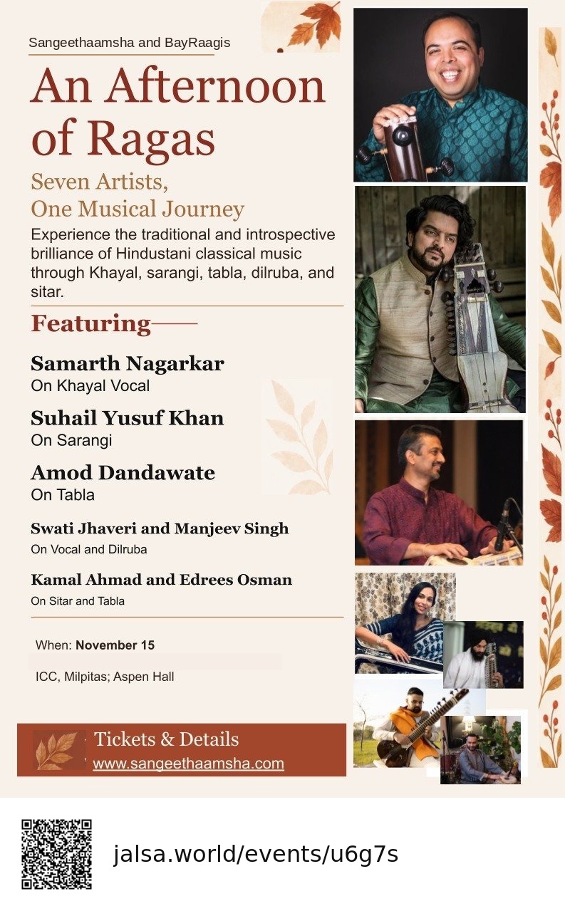 Poster for An Afternoon of Ragas