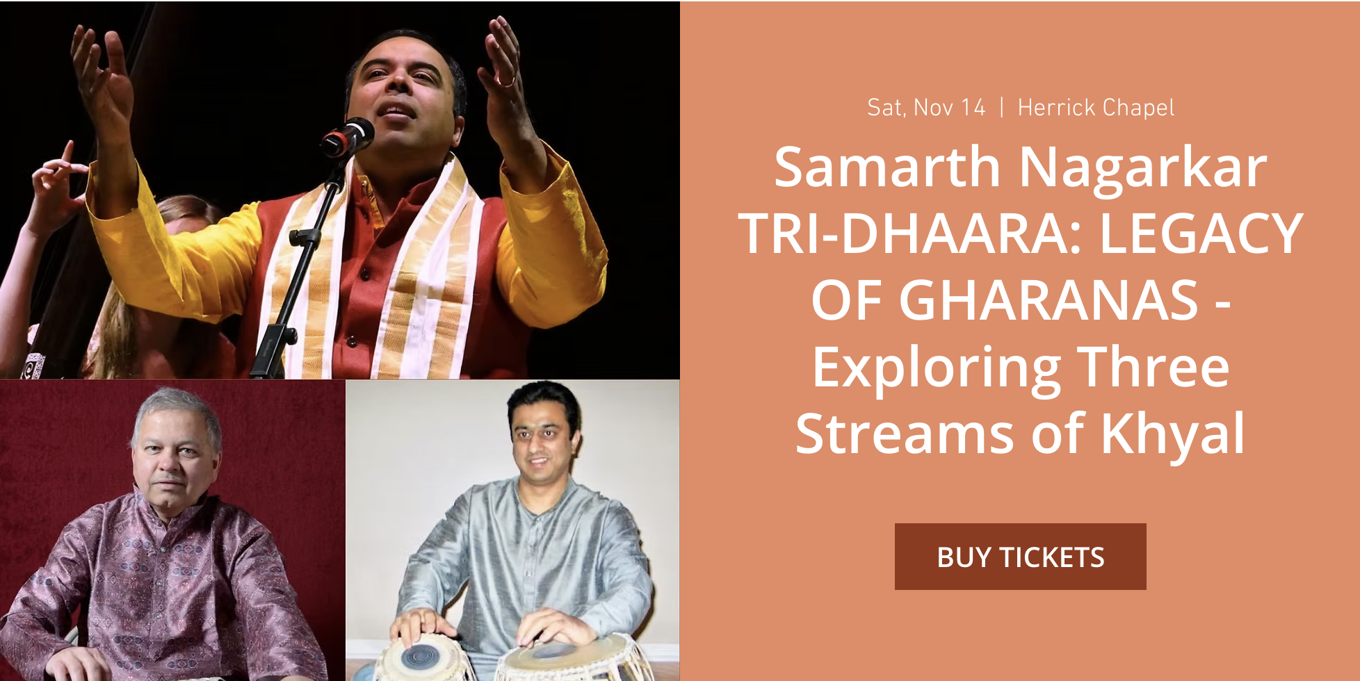 Poster for TRI-DHAARA: LEGACY OF GHARANAS - Exploring Three Streams of Khyal