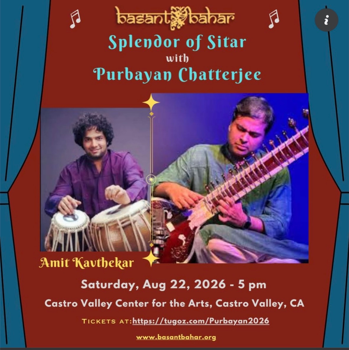 Poster for Splendor of Sitar with Purbayan Chatterjee
