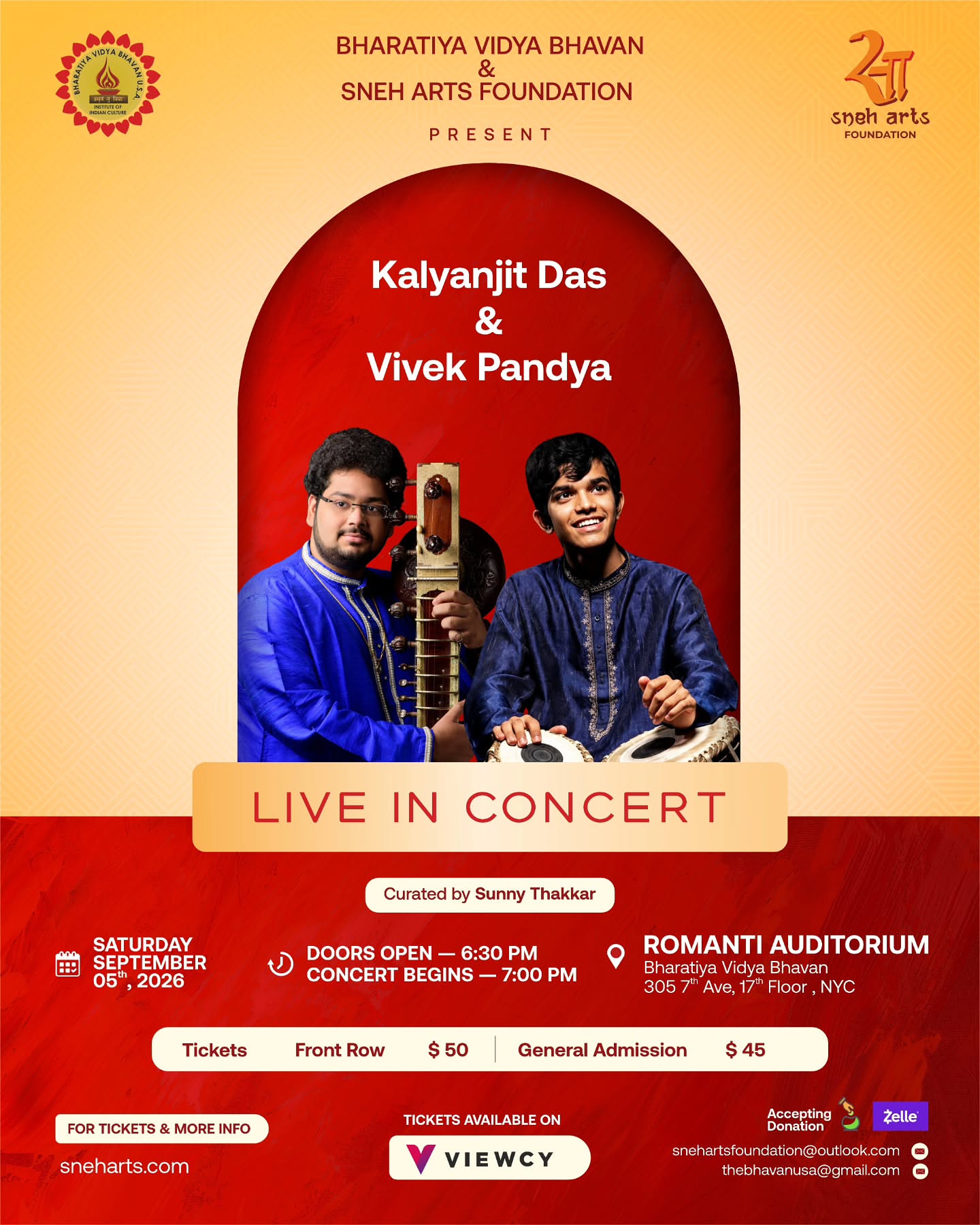 Poster for Kalyanjit Das & Vivek Pandya Live in Concert