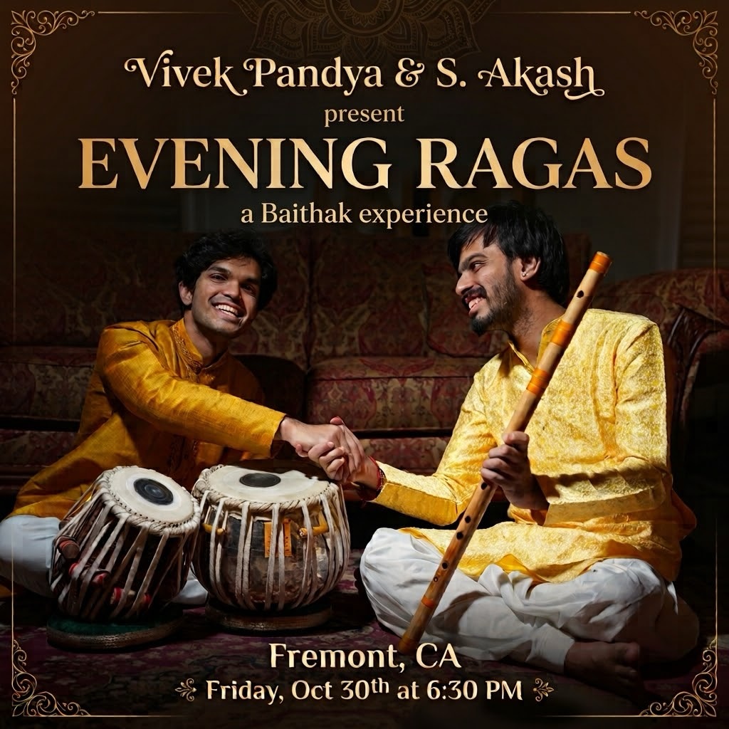 Poster for Evening Ragas: a Baithak experience