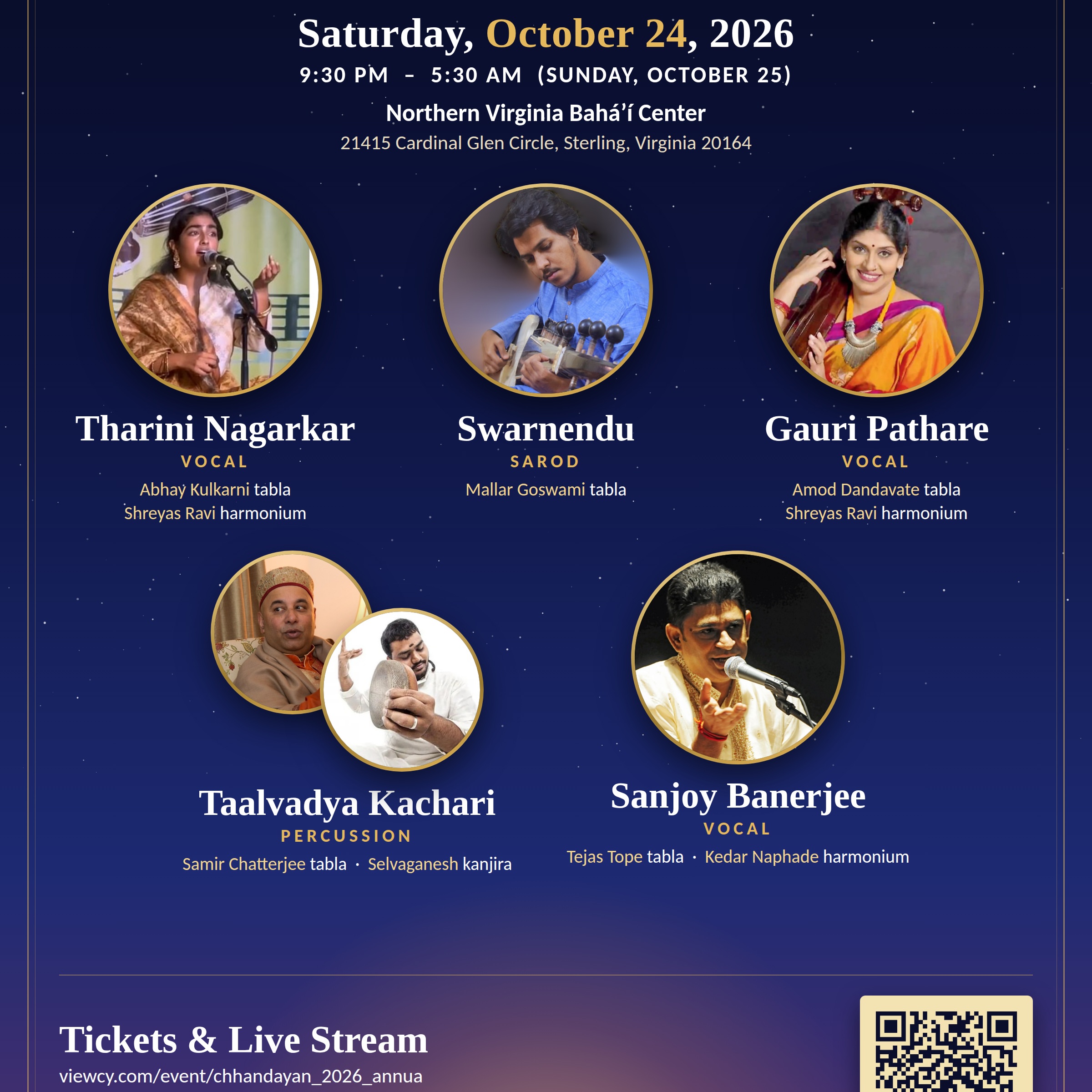 Poster for Chhandayan's Annual All-Night Concert