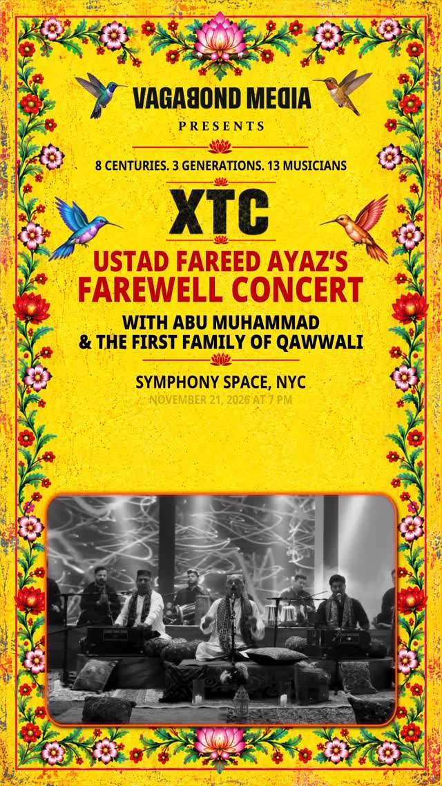 Poster for XTC · Ustad Fareed Ayaz's New York Farewell